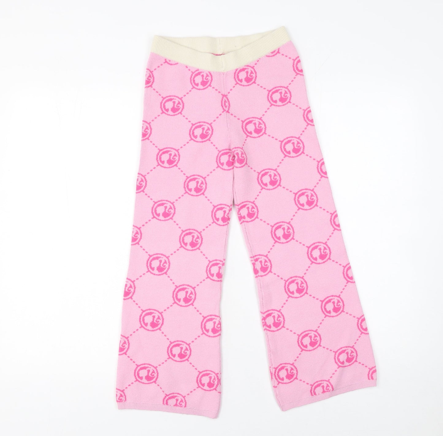 Girls UK Size 8-9 Years V by Very Regular Fit Sweatpants Pink Trousers