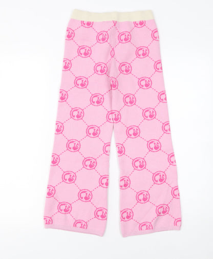 Girls UK Size 8-9 Years V by Very Regular Fit Sweatpants Pink Trousers