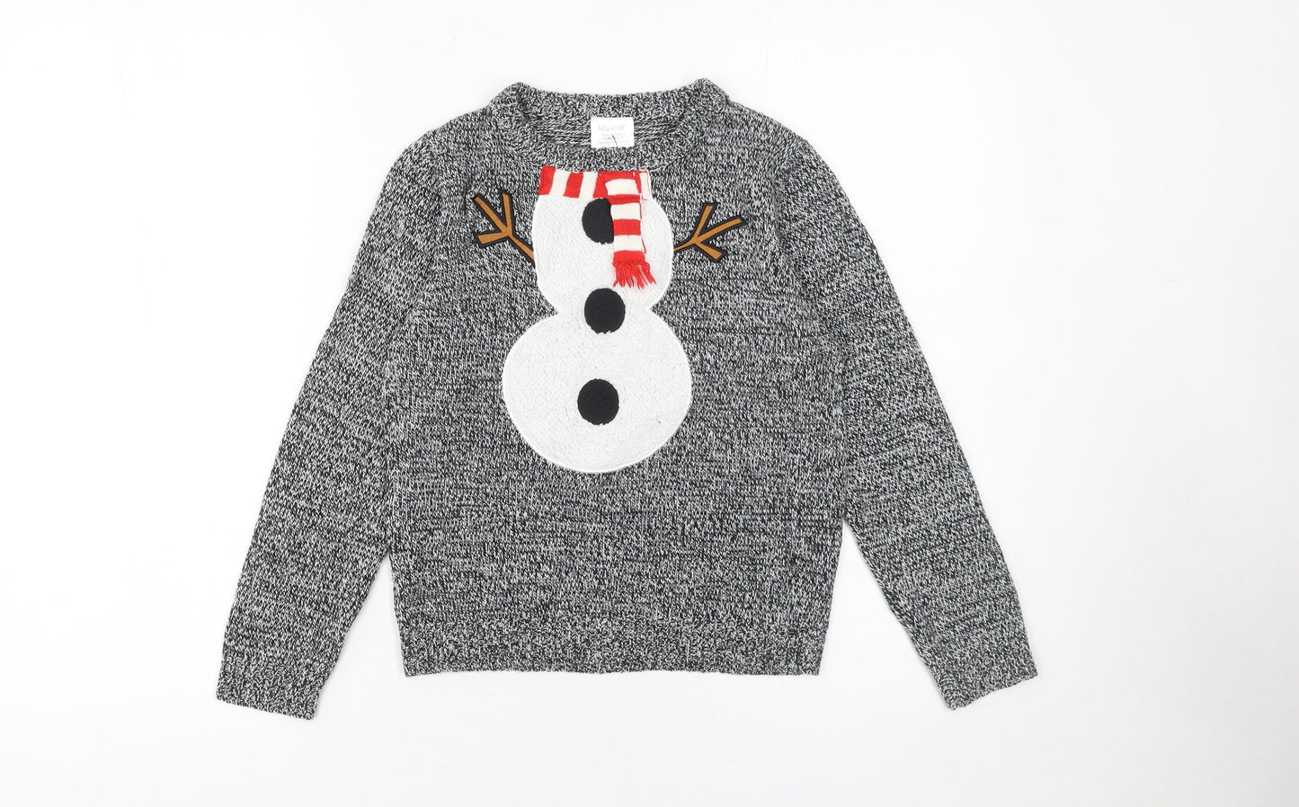 Boys UK Size 7-8 Years Lily & Dan Grey Pullover Jumper