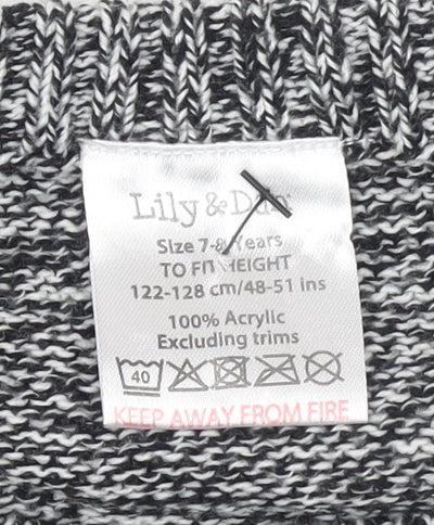 Boys UK Size 7-8 Years Lily & Dan Grey Pullover Jumper