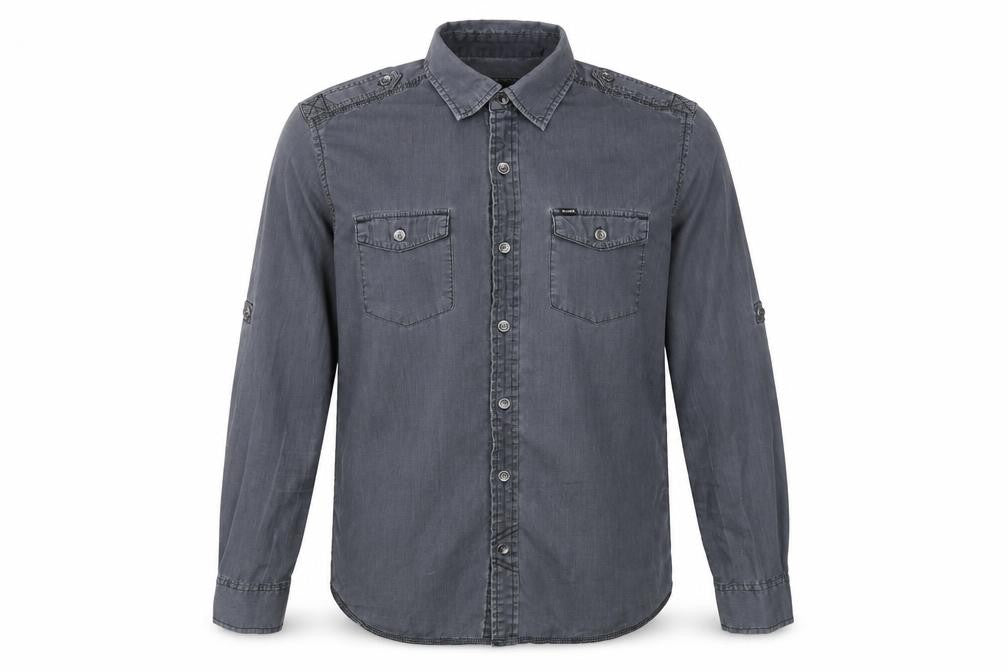 Hurley Men’s Grey Button-Up Long Sleeve Casual Shirt Size M