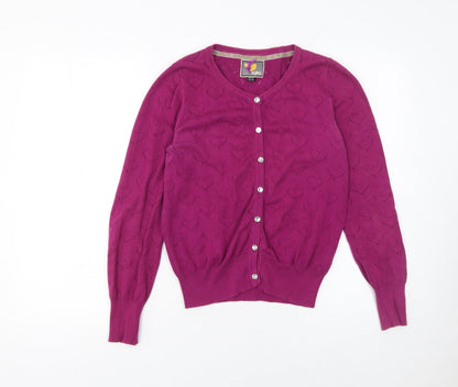 Womens UK Size 12 Yumi Purple Cardigan Jumper
