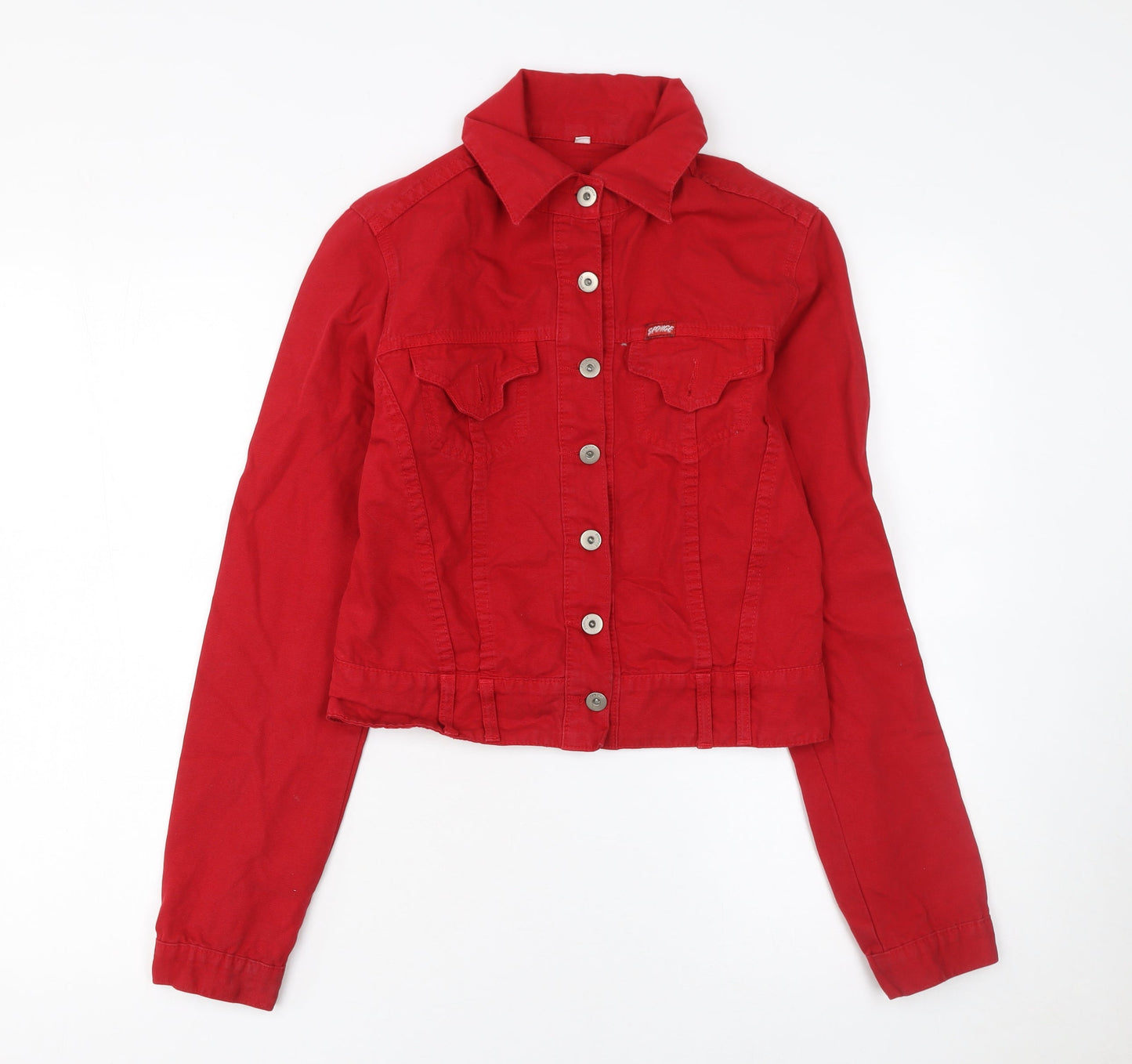 Womens UK Size M Sponge Red Basic Jacket