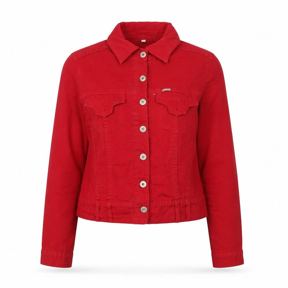 Womens UK Size M Sponge Red Basic Jacket