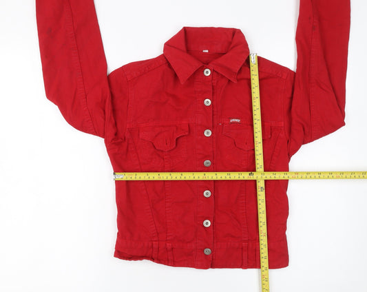 Womens UK Size M Sponge Red Basic Jacket