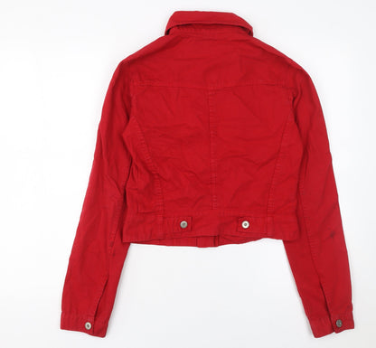 Womens UK Size M Sponge Red Basic Jacket