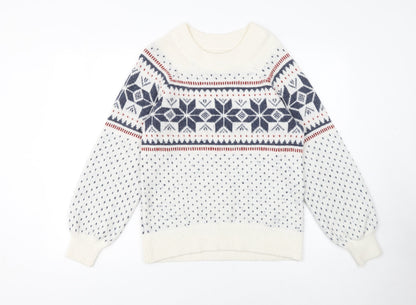 Womens UK Size S Abercrombie & Fitch Ivory Pullover Jumper