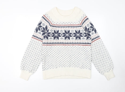 Womens UK Size S Abercrombie & Fitch Ivory Pullover Jumper