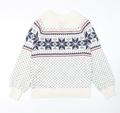 Womens UK Size S Abercrombie & Fitch Ivory Pullover Jumper