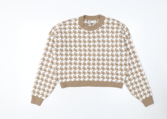 Womens UK Size S Hollister Beige Pullover Jumper