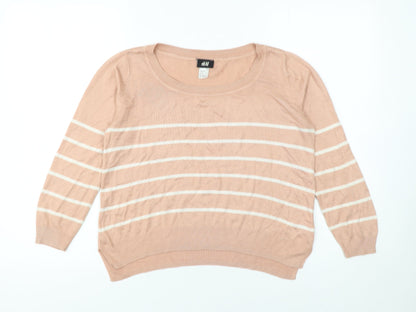 Womens UK Size S H&M Beige Pullover Jumper