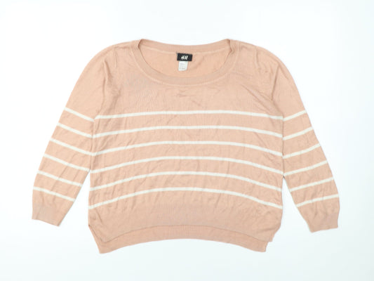 Womens UK Size S H&M Beige Pullover Jumper