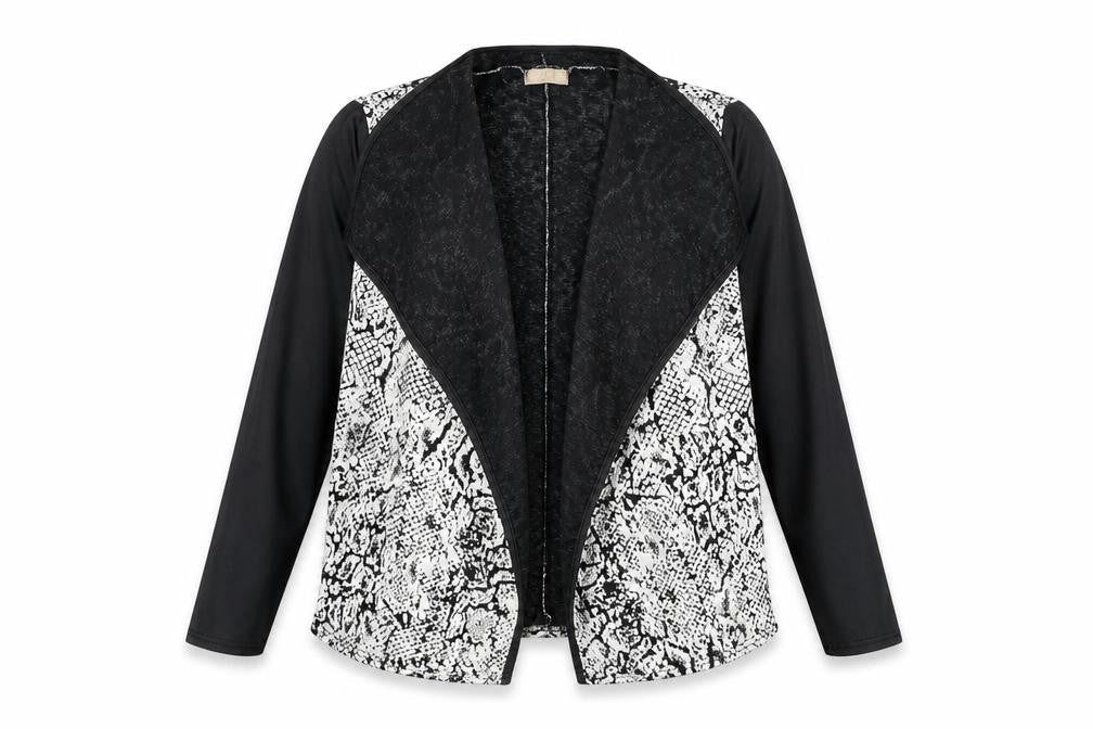 Womens UK Size S Silk Black Basic Jacket
