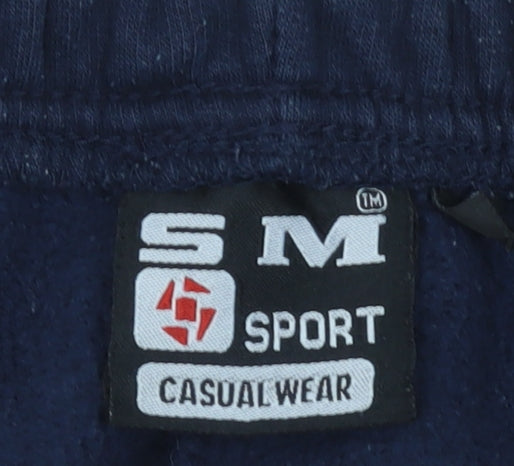 Womens UK Size M SM Sport Regular Fit Jogger Blue Trousers