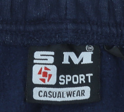 Womens UK Size M SM Sport Regular Fit Jogger Blue Trousers