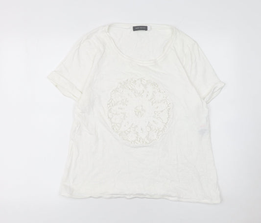 Womens UK Size 16 Mint Velvet White Basic T-Shirt