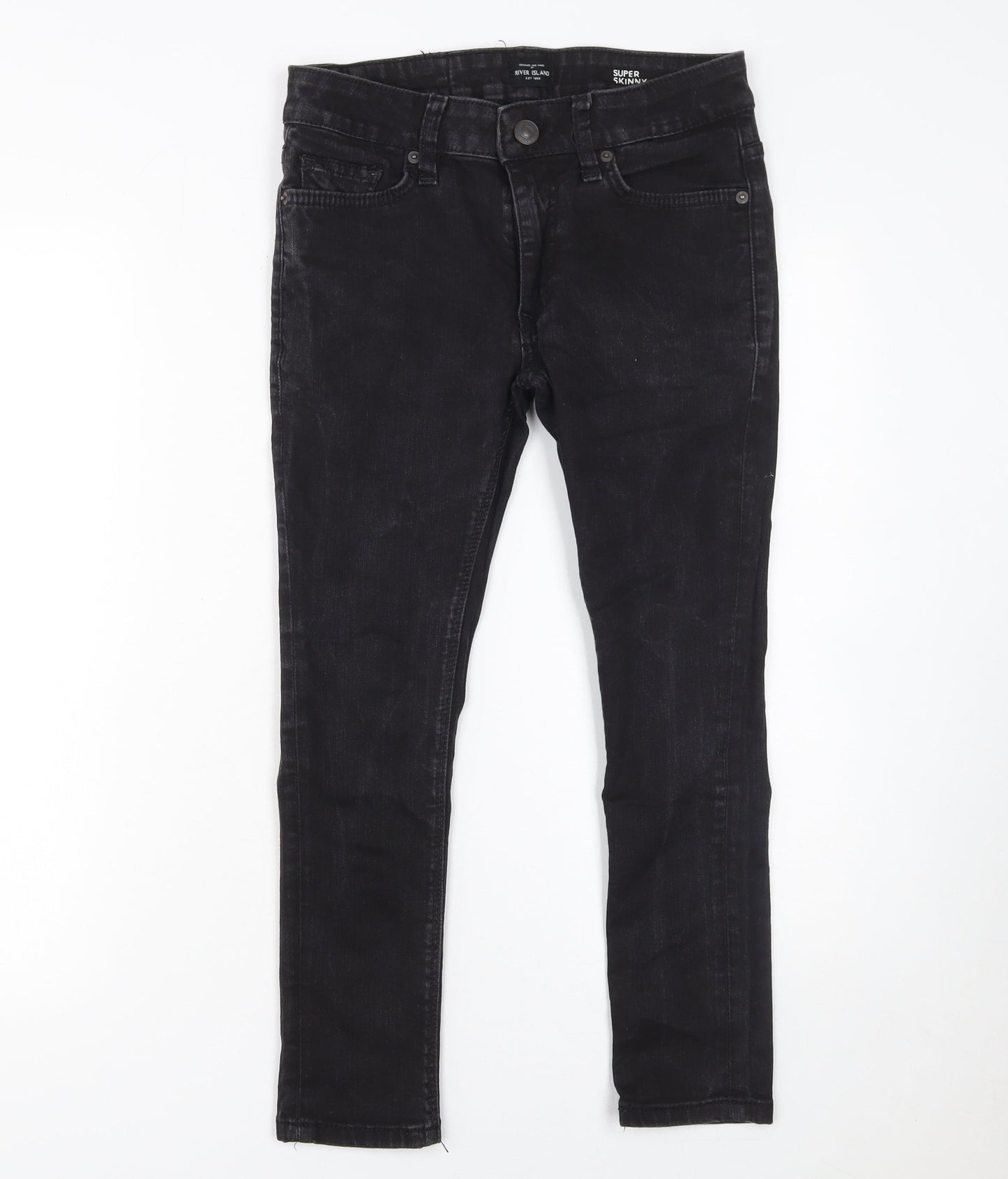 Mens UK Size 28 River Island Slim Fit Skinny Black Jeans