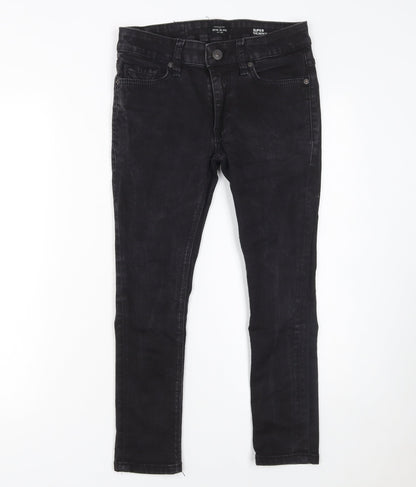 Mens UK Size 28 River Island Slim Fit Skinny Black Jeans