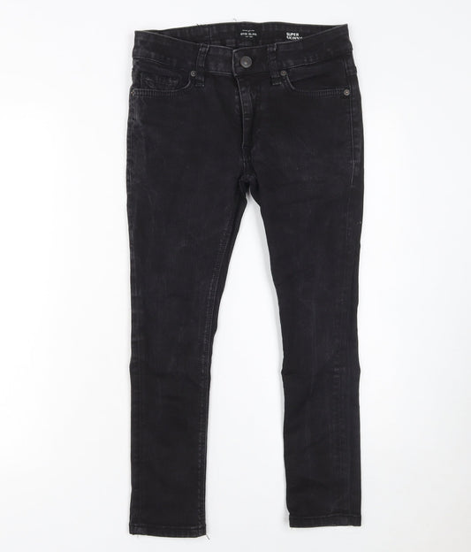 Mens UK Size 28 River Island Slim Fit Skinny Black Jeans
