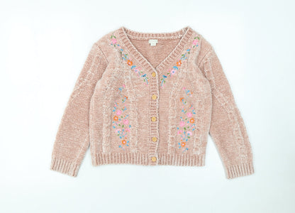 Girls UK Size 11-12 Years Monsoon Beige Cardigan Jumper