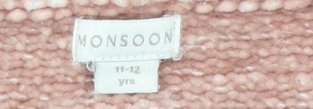 Girls UK Size 11-12 Years Monsoon Beige Cardigan Jumper