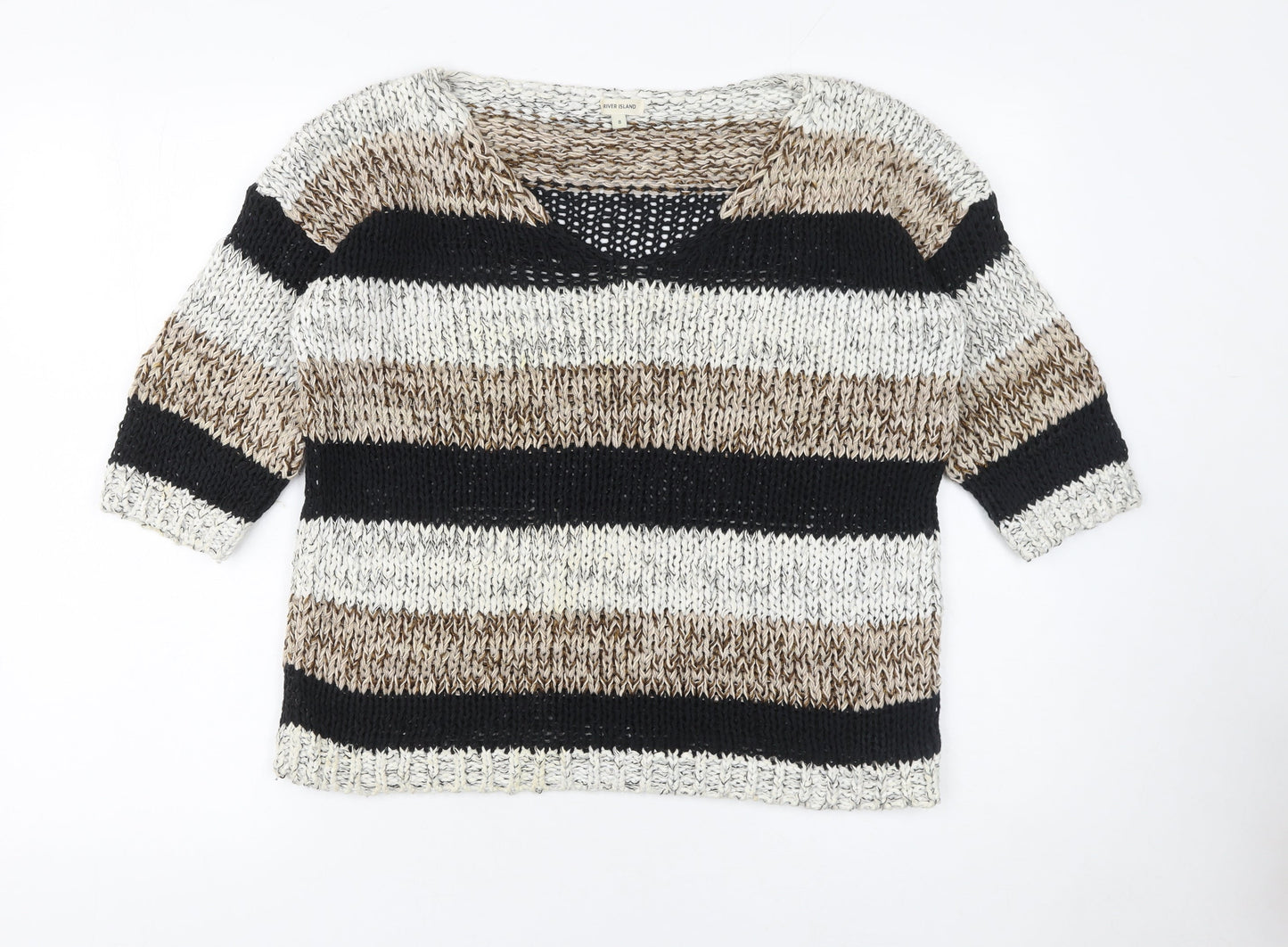 Womens UK Size 8 River Island Multicoloured Pullover Jumper