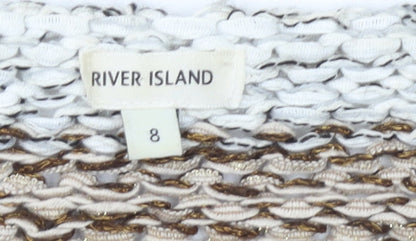 Womens UK Size 8 River Island Multicoloured Pullover Jumper