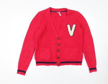 Womens UK Size 14 Atmosphere Red Cardigan Jumper