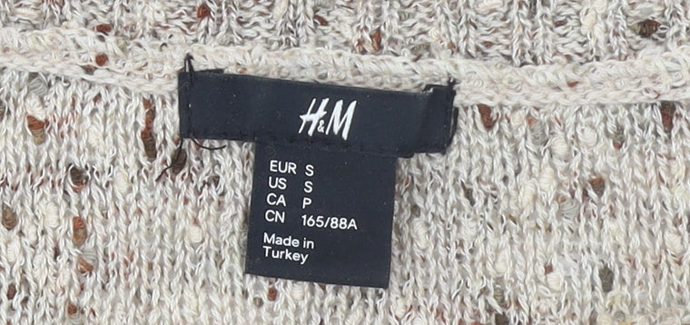Womens UK Size S H&M Beige Pullover Jumper