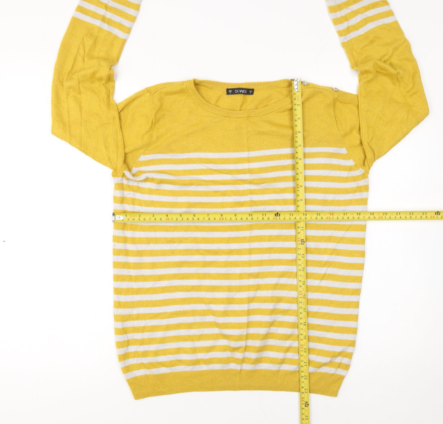 Womens UK Size S Dunnes Yellow Pullover Jumper