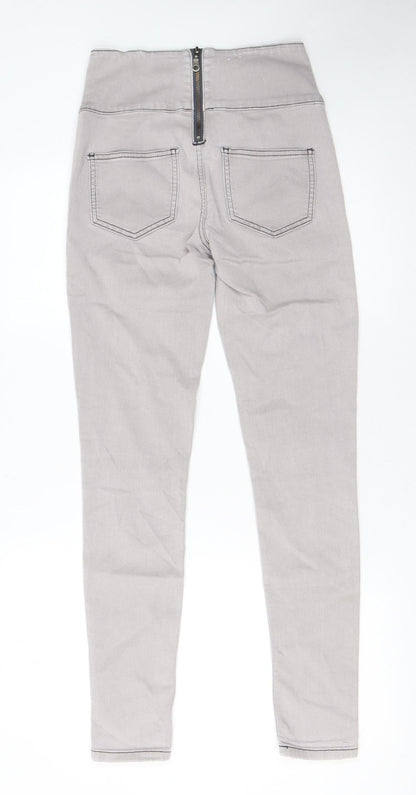 Womens UK Size S Pieces Slim Fit Jegging Grey Jeans