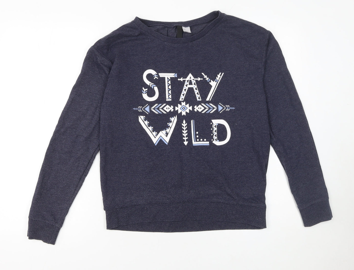 Womens UK Size S H&M Blue Pullover Sweatshirt