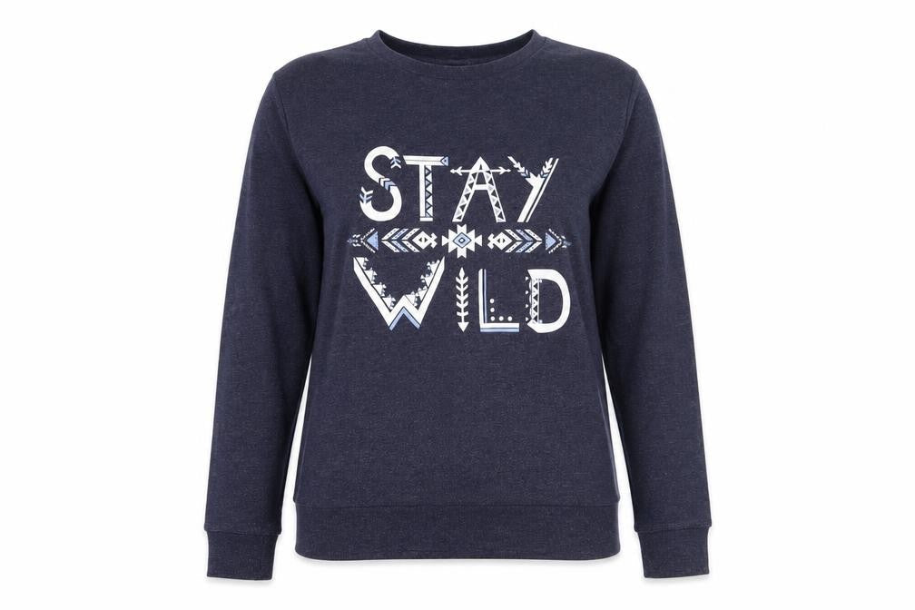 Womens UK Size S H&M Blue Pullover Sweatshirt