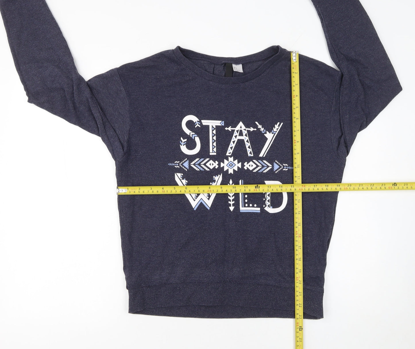 Womens UK Size S H&M Blue Pullover Sweatshirt