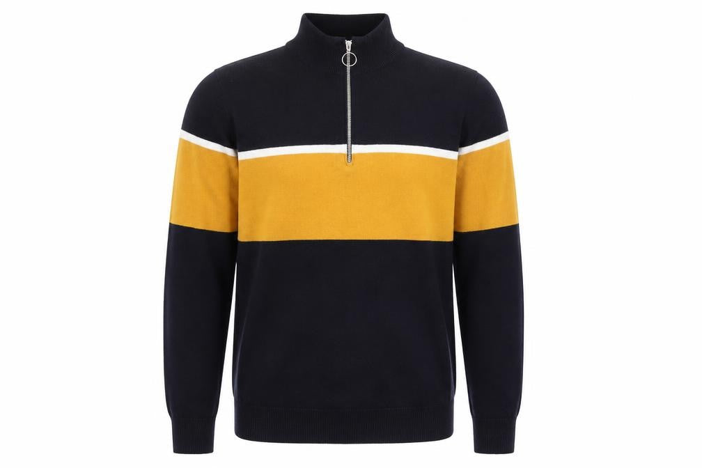 Mens UK Size S New Look Blue Half Zip Jumper