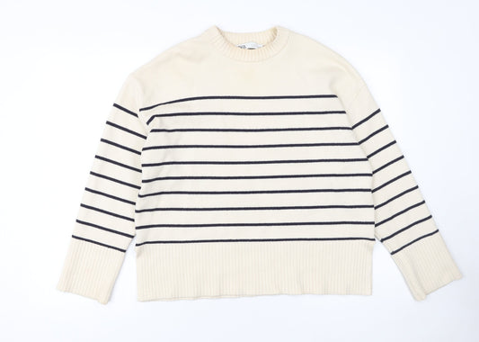 Womens UK Size S Zara Ivory Pullover Jumper