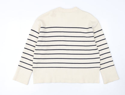 Womens UK Size S Zara Ivory Pullover Jumper
