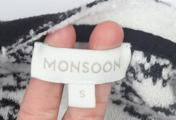 Womens UK Size S Monsoon Black Cardigan Jumper