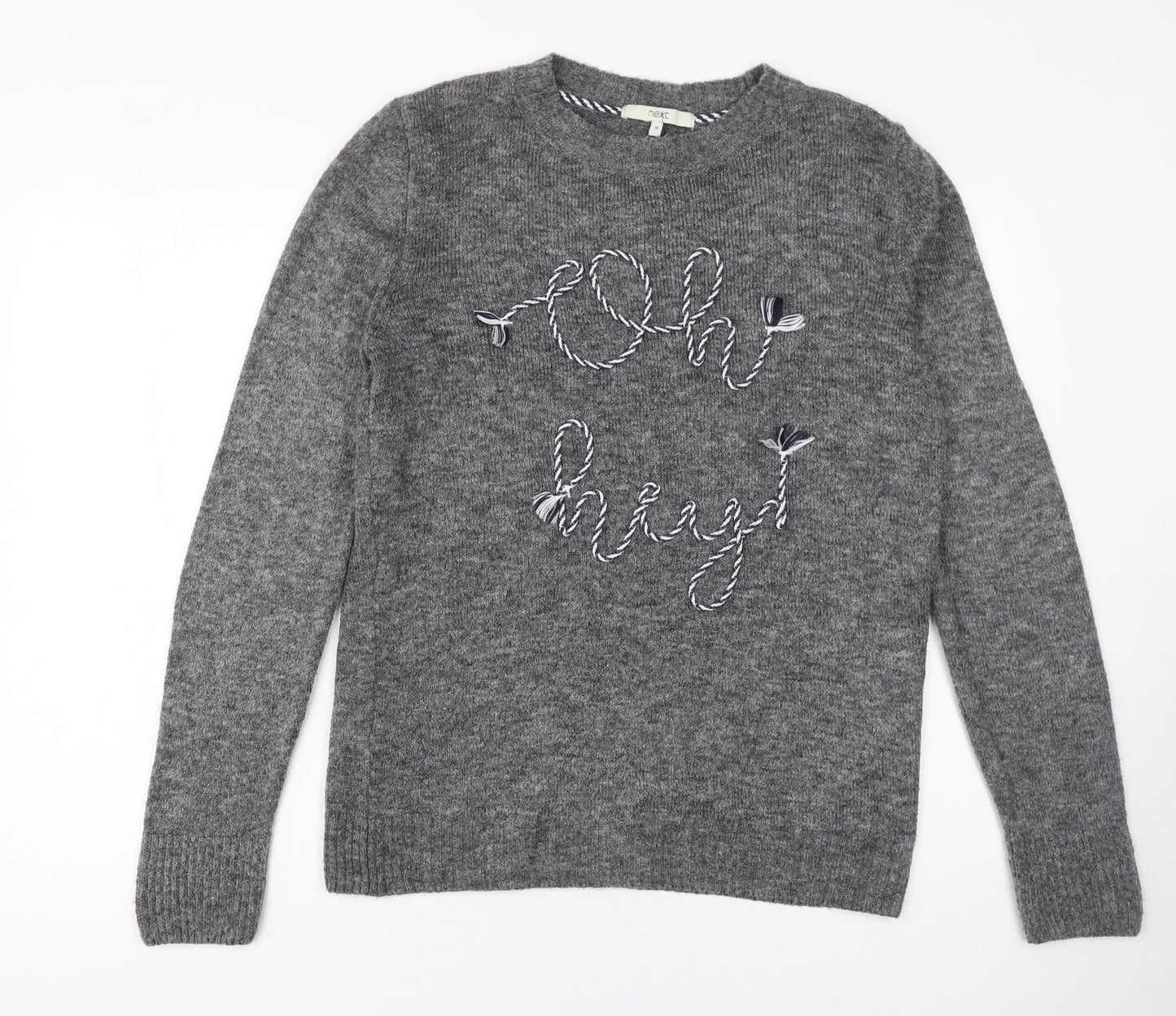 Womens UK Size 10 NEXT Grey Pullover Jumper