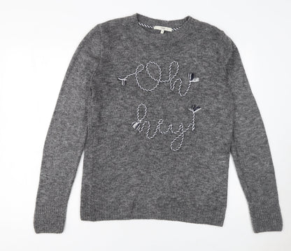 Womens UK Size 10 NEXT Grey Pullover Jumper