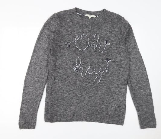 Womens UK Size 10 NEXT Grey Pullover Jumper