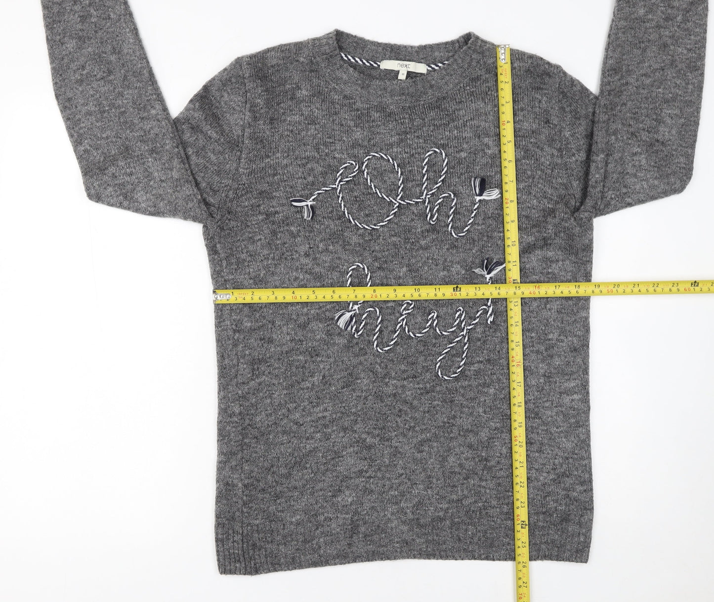 Womens UK Size 10 NEXT Grey Pullover Jumper