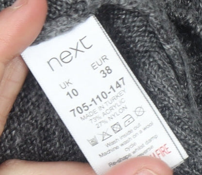 Womens UK Size 10 NEXT Grey Pullover Jumper