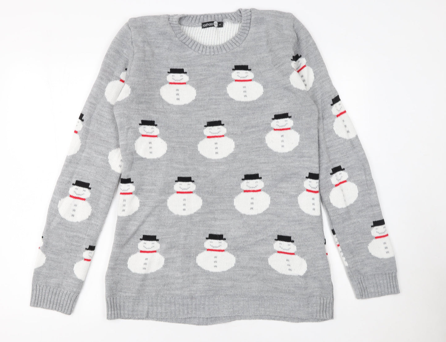 Mens UK Size S boohooMAN Grey Pullover Jumper