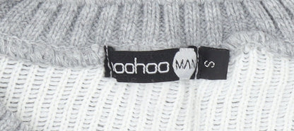 Mens UK Size S boohooMAN Grey Pullover Jumper