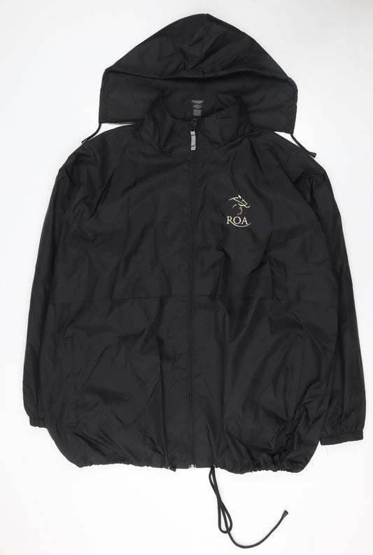 Unisex Adults UK Size 3XL B&C Collection Black Windbreaker Coat