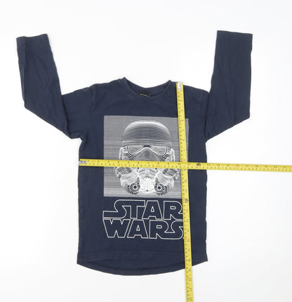 Boys UK Size 6 Years NEXT Blue Basic T-Shirt