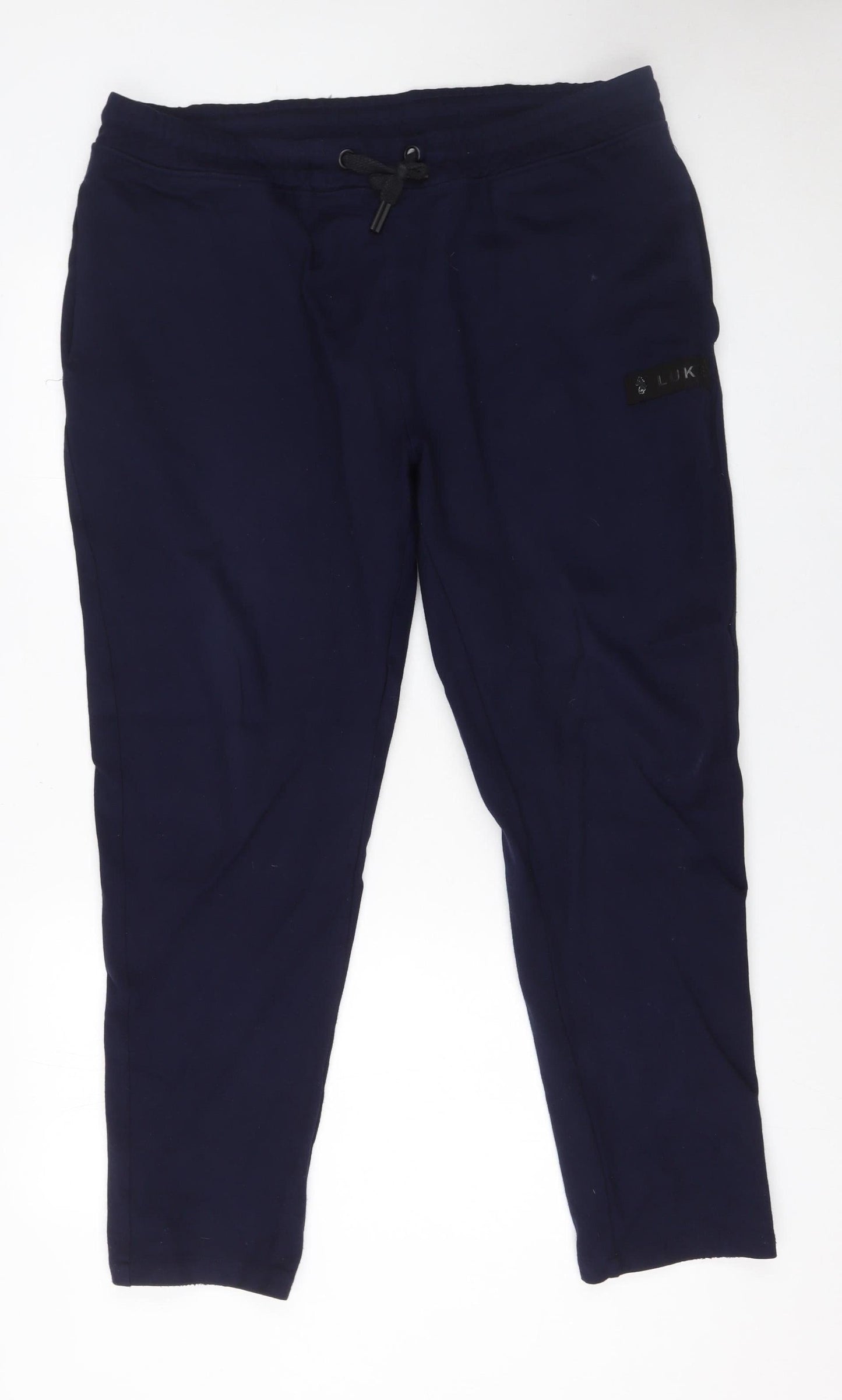 Mens UK Size M Luke Regular Fit Jogger Blue Trousers