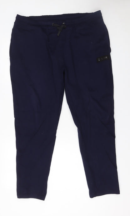 Mens UK Size M Luke Regular Fit Jogger Blue Trousers