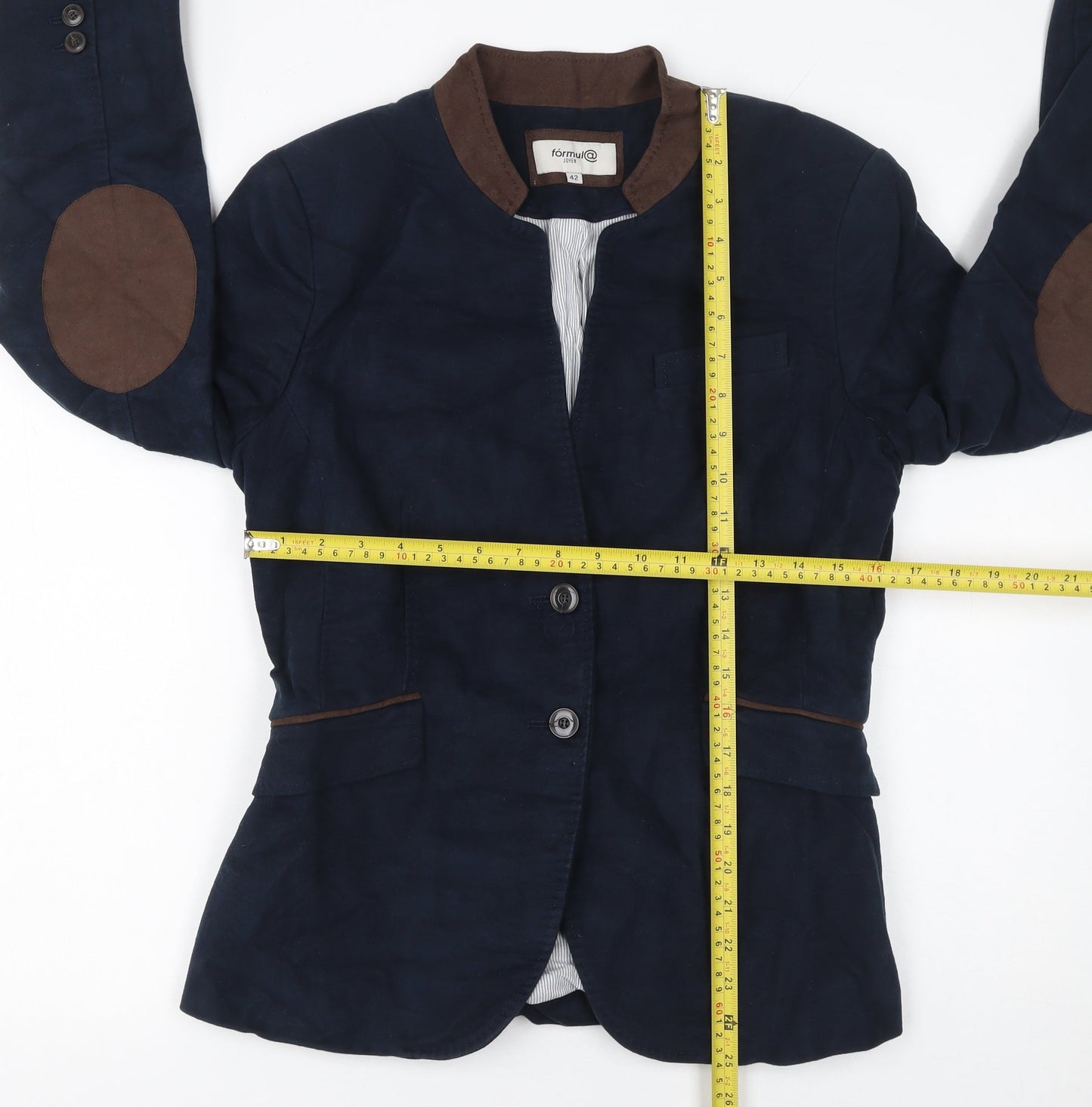 Womens UK Size 14 Fórmula Joven Regular Blue Suit Jacket